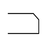 BEVELED EDGE counter edge drawing