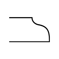 REVERSE OGEE EDGE counter edge drawing