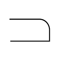 ROUNDOVER EDGE counter edge drawing