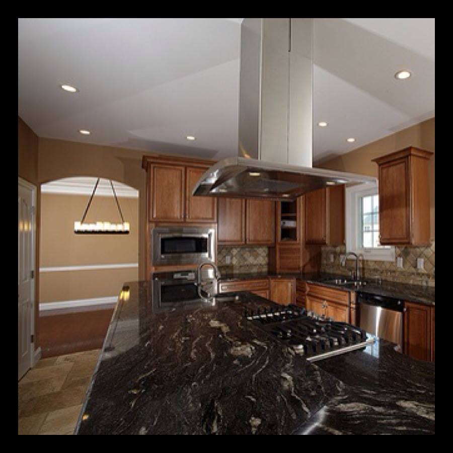 marble black and white granite kitchen island