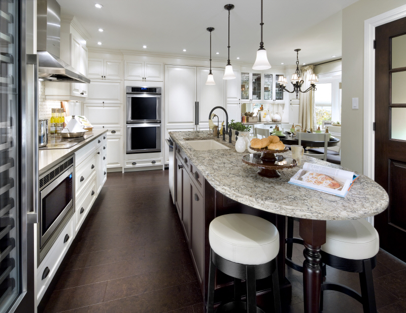 white and brown kitchen countertop