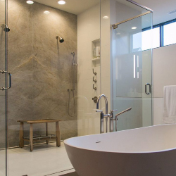 glassdoor quartz shower wall